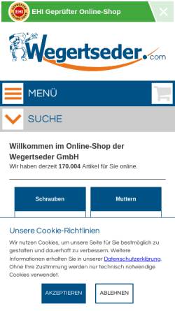 Vorschau der mobilen Webseite www.wegertseder.com, Wegertseder GmbH