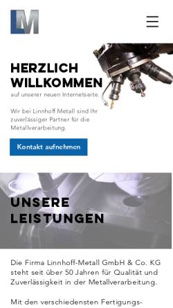 Vorschau der mobilen Webseite www.roboterschweissen.de, Ferd. Linnhoff Metallbearbeitung