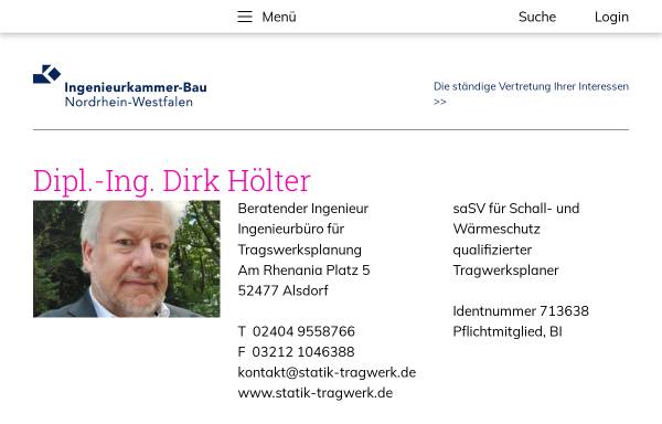 Vorschau von www.statik-tragwerk.de, Hölter, Dirk