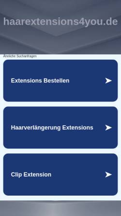 Vorschau der mobilen Webseite www.haarextensions4you.de, Haarextensions4you.de, René Cornelissen