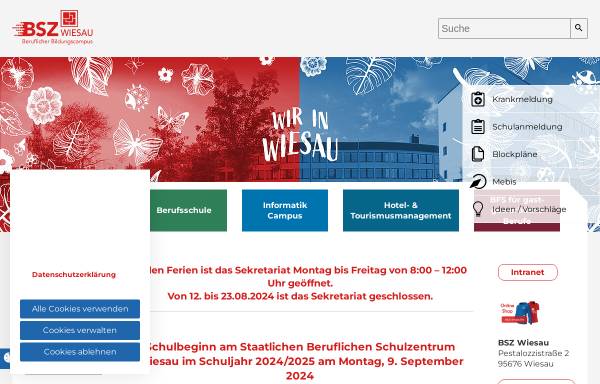 Vorschau von www.bs-wiesau.de, Staatliche Berufsschule Wiesau