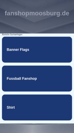 Vorschau der mobilen Webseite www.fanshopmoosburg.de, Fanshop Moosburg , Andreas Schanderl