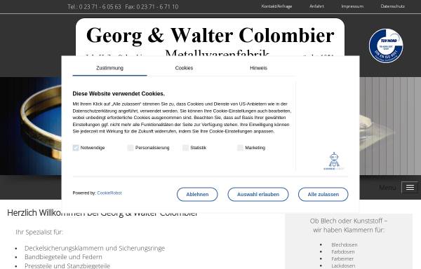 Vorschau von www.g-w-colombier.de, Georg & Walter Colombier, Inh. Horst Colombier