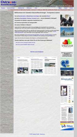Vorschau der mobilen Webseite www.ostrakon-baustofftechnologie.de, Ostrakon GmbH