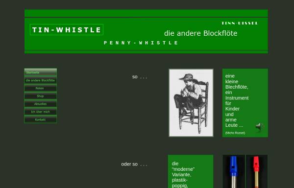 Vorschau von www.tinwhistle.ch, Tin Whistle, Andreas Habert