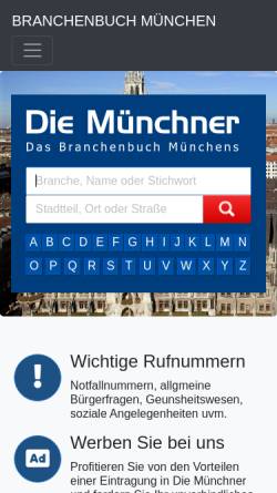 Vorschau der mobilen Webseite www.diemuenchner.de, Die Münchner