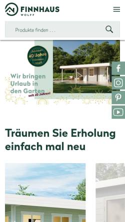 Vorschau der mobilen Webseite www.wolff-finnhaus.de, M. Wolff GmbH
