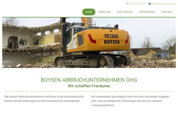Vorschau von www.abbruch-boysen.de, Boysen Abbruchunternehmen oHG