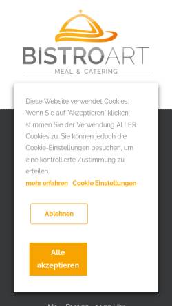 Vorschau der mobilen Webseite www.bistro-art.de, Bistro-art Meal & Catering