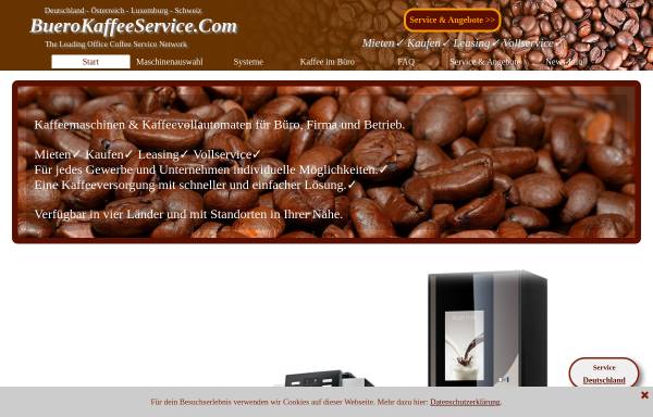 Vorschau von buerokaffeeservice.com, Büro-Kaffee-Service Jeko Invest GmbH