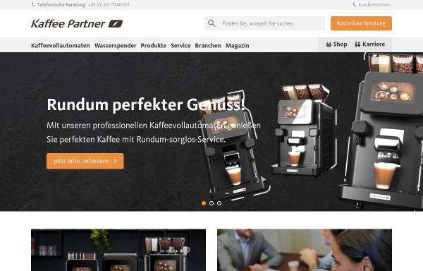 Vorschau von www.kaffee-partner.de, Kaffee Partner Ost-Automaten GmbH