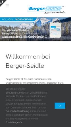 Vorschau der mobilen Webseite www.berger-seidle.de, Berger-Seidle Siegeltechnik GmbH