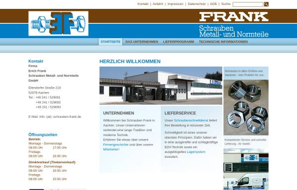 Vorschau von www.schrauben-frank.de, Erich Frank