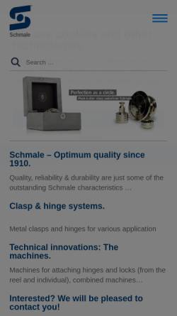 Vorschau der mobilen Webseite www.schmale.de, Schmale GmbH + Co. KG