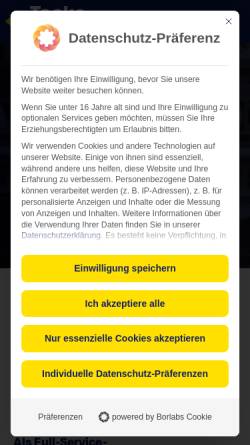Vorschau der mobilen Webseite www.tacke-lindemann.com, Tacke & Lindemann Baubeschlag & Metallhandel GmbH