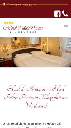 Vorschau der mobilen Webseite www.palais-porcia.at, Hotel Palais Porcia