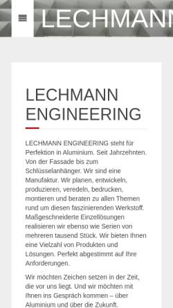 Vorschau der mobilen Webseite www.lechmann.info, Lechmann GmbH