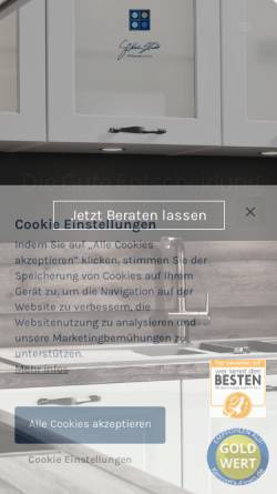 Vorschau der mobilen Webseite xn--szkchen-p2a.de, SZ-Küchen, Uwe Szullo