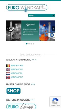 Vorschau der mobilen Webseite www.windkat.de, Euro Windkat GmbH