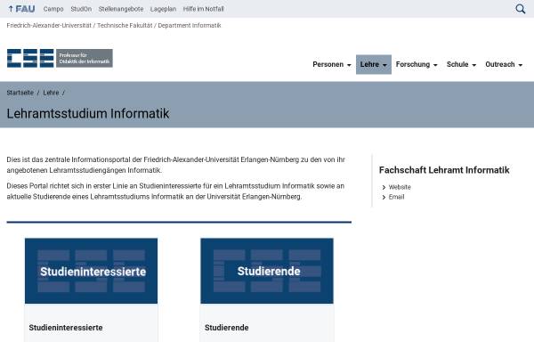 Vorschau von www.lehramt-informatik.de, Lehramt Informatik