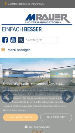 Vorschau der mobilen Webseite www.rauer-cnc.de, Manfred Rauer