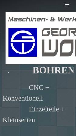 Vorschau der mobilen Webseite www.maschinenbau-woll.de, Maschinen- und Werkzeugbau Georg Woll GmbH