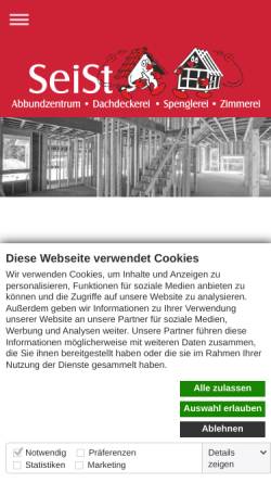 Vorschau der mobilen Webseite www.dachdeckerei-seist.de, Dachdeckerei und Spenglerei SeiSt GbR