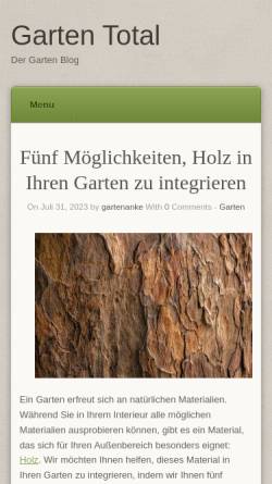 Vorschau der mobilen Webseite www.garten-total.de, Garten-Total