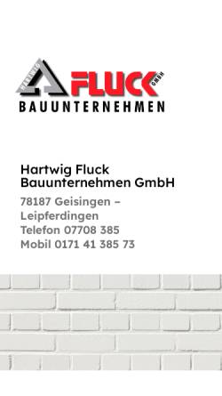 Vorschau der mobilen Webseite fluck-bau.de, Hartwig Fluck Bauunternehmen