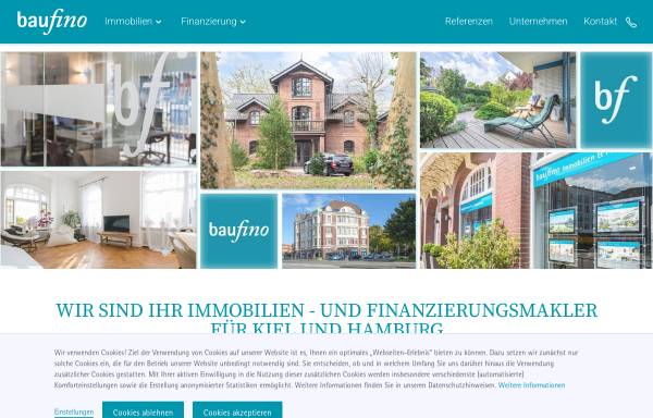 Vorschau von www.baufino-immobilien.de, Baufinanzberatung Nord GmbH