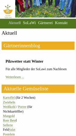 Vorschau der mobilen Webseite www.wilde-kost.de, Wilde Kost, Anja Christiansen