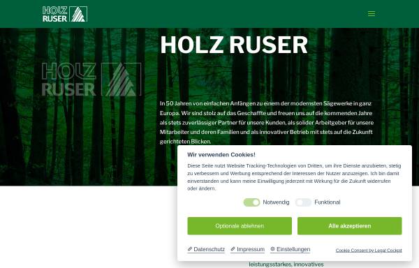 Vorschau von holzruser.de, Holz Ruser GmbH & Co KG