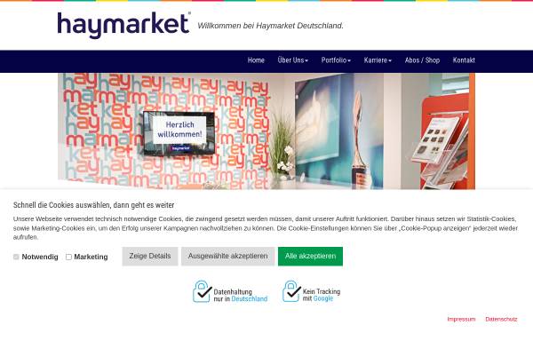 Vorschau von www.haymarket.de, Haymarket Media GmbH & Co. KG