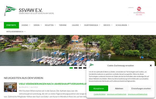 Vorschau von www.ssvaw.eu, Saarower Segler-Verein am Werl e.V.