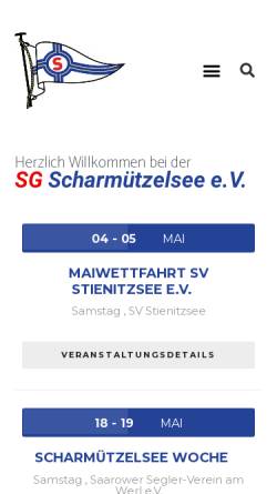 Vorschau der mobilen Webseite www.sgs-segeln.de, Seglergemeinschaft Scharmützelsee e.V.