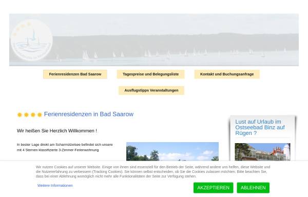 Vorschau von www.ferienresidenzen-bad-saarow.de, Ferienresidenzen in Bad Saarow am Scharmützelsee