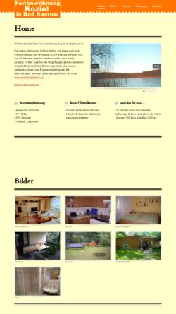 Vorschau der mobilen Webseite www.fewo-koziol.de, Ferienwohnung Familie Koziol