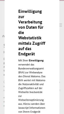 Vorschau der mobilen Webseite www.bva.bund.de, caf-netzwerk.de