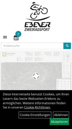 Vorschau der mobilen Webseite www.ebener-zweiradsport.de, Ebener-Zweiradsport GmbH