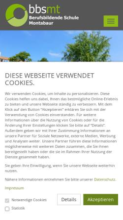 Vorschau der mobilen Webseite www.bbs-montabaur.de, Berufsbildende Schule
