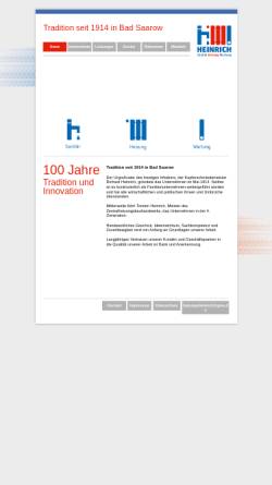 Vorschau der mobilen Webseite www.heinrich-heizung-sanitaer.de, Heinrich Heizung Klima Sanitär GmbH