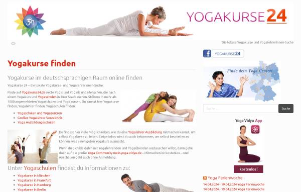 Vorschau von www.yogakurse24.de, Yogakurse24.de