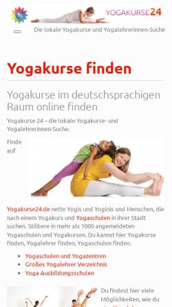 Vorschau der mobilen Webseite www.yogakurse24.de, Yogakurse24.de
