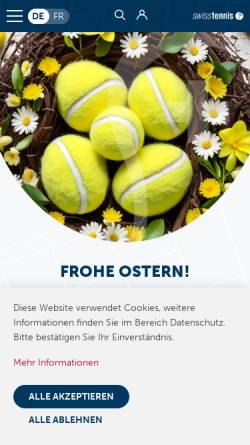Vorschau der mobilen Webseite www.swisstennis.ch, Swiss Tennis