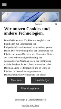 Vorschau der mobilen Webseite www.mehn.de, Ingenieurbüro Gerhard Mehn