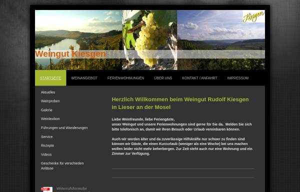 Vorschau von www.weingutkiesgen.de, Weingut R. Kiesgen & Sohn