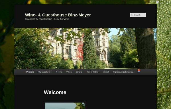 Vorschau von www.weingut-binz-meyer.de, Wein-und Gästehaus Binz-Meyer