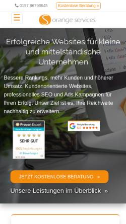 Vorschau der mobilen Webseite www.orange-services.de, Orange Services