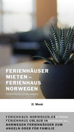 Vorschau der mobilen Webseite www.ferienhaus-norwegen.de, Ferienhäuser Norwegen