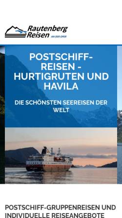 Vorschau der mobilen Webseite www.hrps.de, Hurtigurten Postschiffreisen von Rautenberg-Reisen